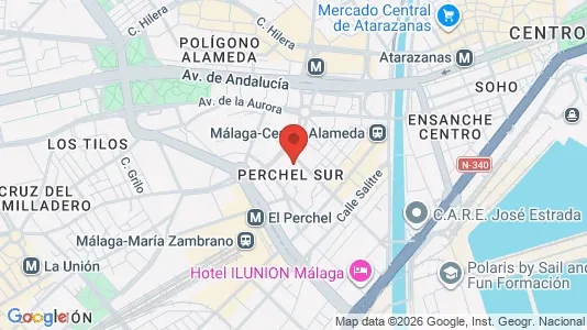 Apartments for rent i Málaga - kort over placeringen