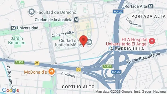 Apartments for rent i Málaga - kort over placeringen