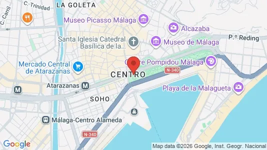 Apartments for rent i Málaga - kort over placeringen