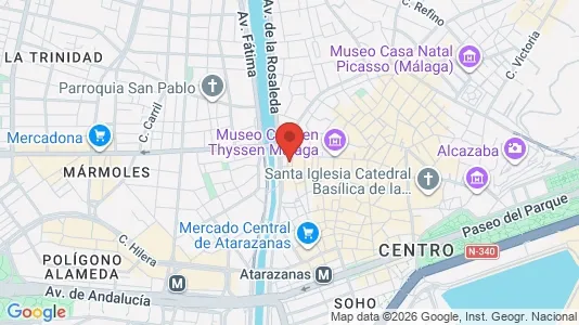 Apartments for rent i Málaga - kort over placeringen