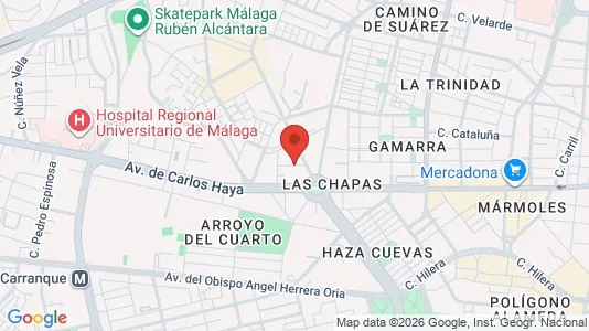 Apartments for rent i Málaga - kort over placeringen