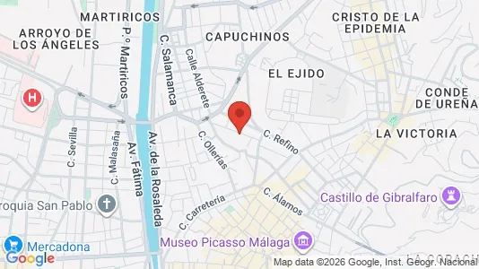Apartments for rent i Málaga - kort over placeringen