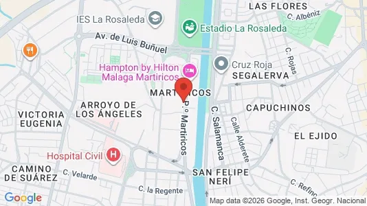 Apartments for rent i Málaga - kort over placeringen