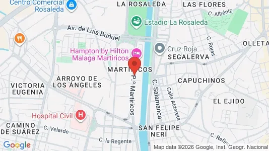 Apartments for rent i Málaga - kort over placeringen