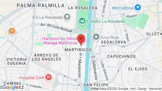 Apartments for rent i Málaga - kort over placeringen