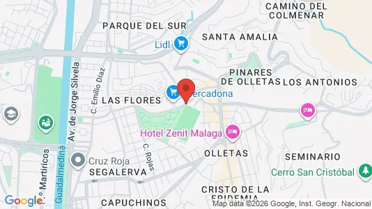 Rooms for rent i Málaga - kort over placeringen
