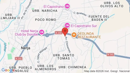 Apartments for rent i Nerja - kort over placeringen