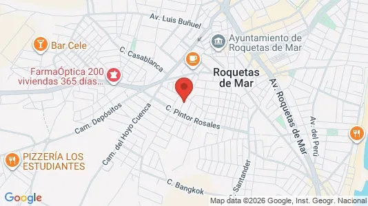 Apartments for rent i Roquetas de Mar - kort over placeringen