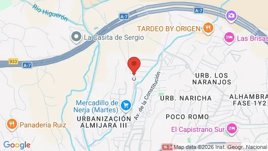 Apartments for rent i Nerja - kort over placeringen