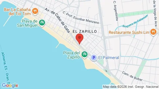 Apartments for rent i Almería - kort over placeringen