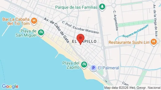 Apartments for rent i Almería - kort over placeringen