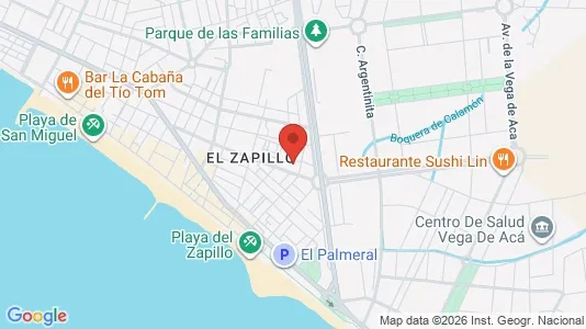 Apartments for rent i Almería - kort over placeringen