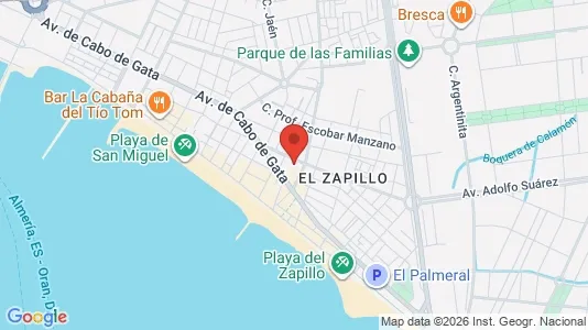 Apartments for rent i Almería - kort over placeringen