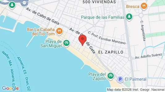 Apartments for rent i Almería - kort over placeringen