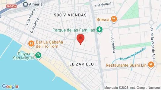 Apartments for rent i Almería - kort over placeringen