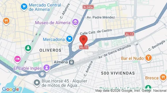 Apartments for rent i Almería - kort over placeringen