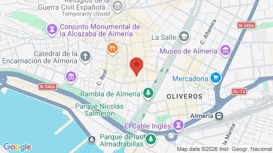 Rooms for rent i Almería - kort over placeringen