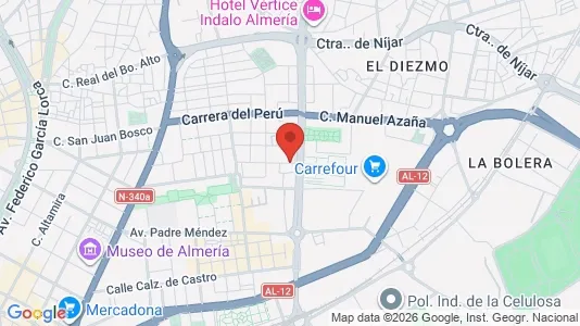 Apartments for rent i Almería - kort over placeringen