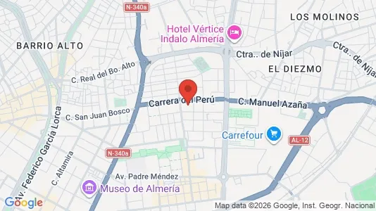 Apartments for rent i Almería - kort over placeringen
