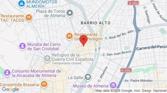Apartments for rent i Almería - kort over placeringen