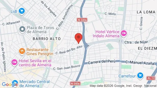 Apartments for rent i Almería - kort over placeringen
