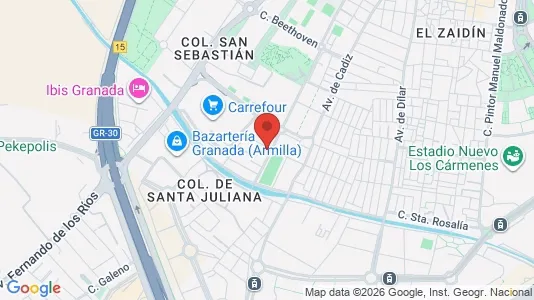 Apartments for rent i Granada - kort over placeringen