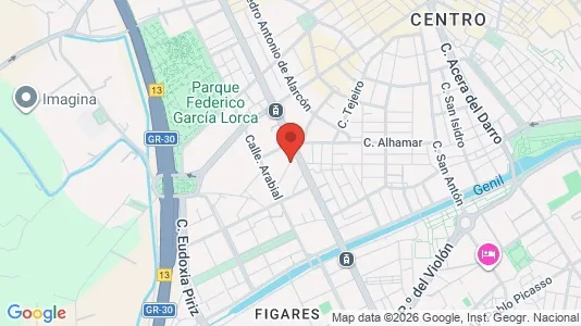 Apartments for rent i Granada - kort over placeringen