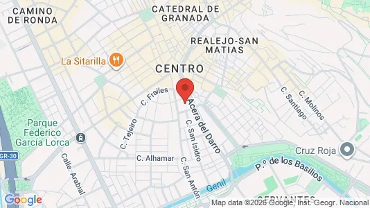 Apartments for rent i Granada - kort over placeringen