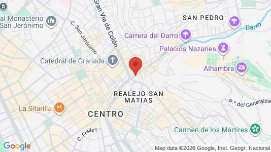 Apartments for rent i Granada - kort over placeringen
