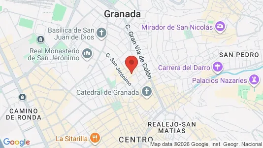 Apartments for rent i Granada - kort over placeringen