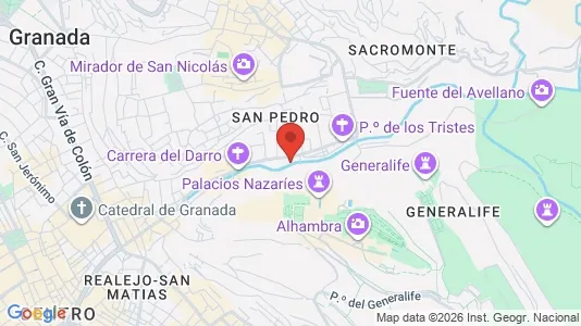Apartments for rent i Granada - kort over placeringen