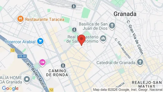 Apartments for rent i Granada - kort over placeringen