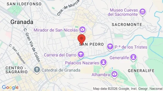 Apartments for rent i Granada - kort over placeringen