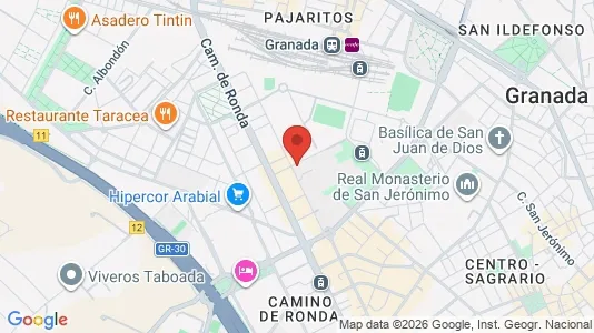 Apartments for rent i Granada - kort over placeringen