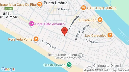 Apartments for rent i Punta Umbría - kort over placeringen