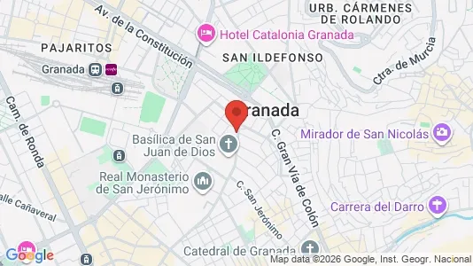 Apartments for rent i Granada - kort over placeringen