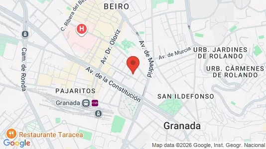 Apartments for rent i Granada - kort over placeringen