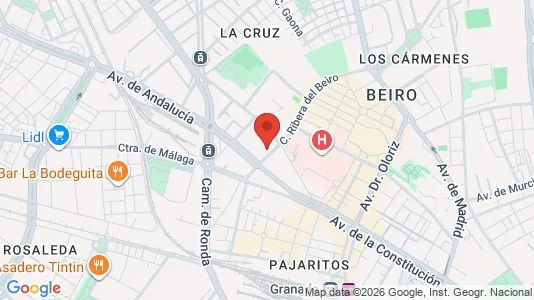 Apartments for rent i Granada - kort over placeringen