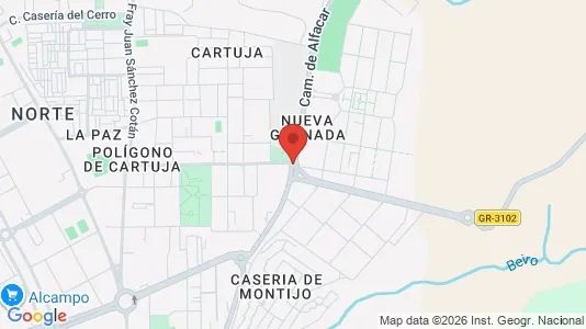 Rooms for rent i Granada - kort over placeringen