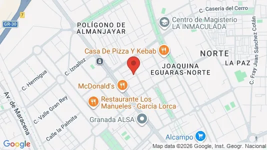 Apartments for rent i Granada - kort over placeringen