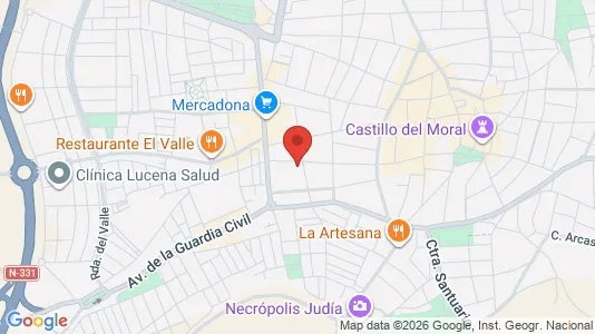 Apartments for rent i Lucena - kort over placeringen