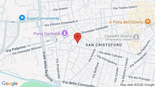 Apartments for rent i Catania - kort over placeringen