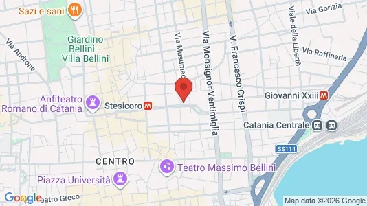 Apartments for rent i Catania - kort over placeringen