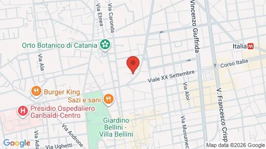 Apartments for rent i Catania - kort over placeringen