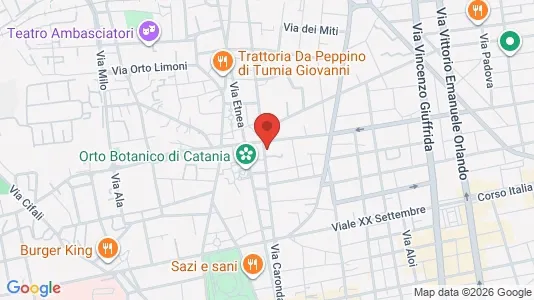 Apartments for rent i Catania - kort over placeringen