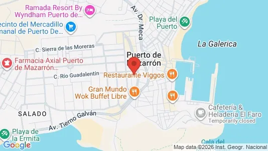 Apartments for rent i Mazarrón - kort over placeringen