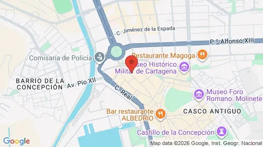 Apartments for rent i Cartagena - kort over placeringen