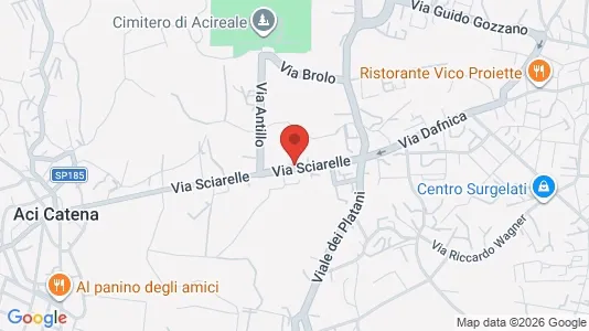 Apartments for rent i Acireale - kort over placeringen