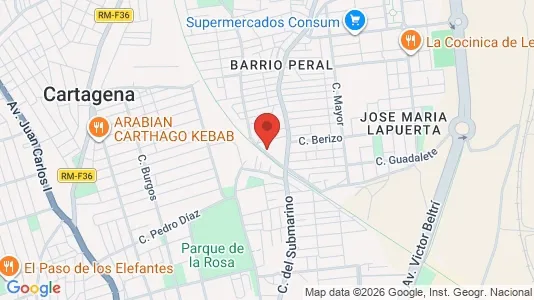 Apartments for rent i Cartagena - kort over placeringen