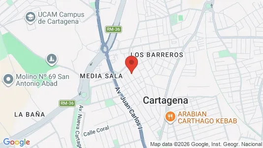Rooms for rent i Cartagena - kort over placeringen
